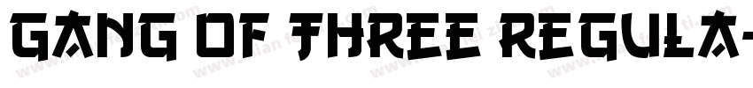 Gang of Three Regula字体转换